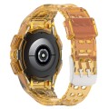 For Samsung Galaxy Watch6 40mm TPU Integrated Silicone Watch Band(Transparent Orange)