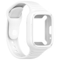 For Redmi Watch 3 Active Integrated Fully Enclosed Silicone Watch Band(White)