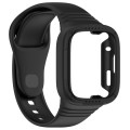 For Redmi Watch 3 Integrated Fully Enclosed Silicone Watch Band(Black)