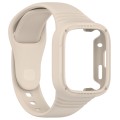 For Redmi Watch 3 Integrated Fully Enclosed Silicone Watch Band(Ivory White)