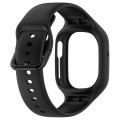 For Honor Watch 4 Integrated Fully Enclosed Silicone Watch Band(Black)
