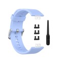 For Huawei Watch Fit Solid Color Silicone Watch Band(Light Blue)