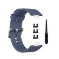 For Huawei Watch Fit Solid Color Silicone Watch Band(Blue Gray)