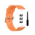 For Huawei Watch Fit Special Edition Solid Color Silicone Watch Band(Orange)