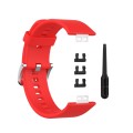 For Huawei Watch Fit Special Edition Solid Color Silicone Watch Band(Red)