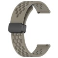 For Garmin Vivoactive3 20mm Folding Magnetic Clasp Silicone Watch Band(Space Ash)