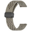 For Garmin Vivoactive3 Music 20mm Folding Magnetic Clasp Silicone Watch Band(Space Ash)