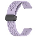 For Garmin Venu 20mm Folding Magnetic Clasp Silicone Watch Band(Purple)