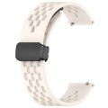 For Amazfit Bip 5 22mm Folding Magnetic Clasp Silicone Watch Band(Starlight)