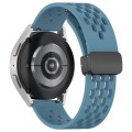 For Samsung Galaxy Watch Active 20mm Folding Magnetic Clasp Silicone Watch Band(Blue)