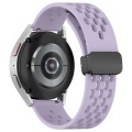 For Samsung Galaxy Watch Active 20mm Folding Magnetic Clasp Silicone Watch Band(Purple)