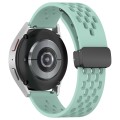 For Samsung Gear S2 Classic 20mm Folding Magnetic Clasp Silicone Watch Band(Teal)