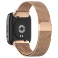 For Redmi Watch 3 Lite Milan Magnetic Steel Mesh Watch Band(Rose Gold)