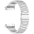 For Redmi Watch 3 Lite Three Bead Stainless Steel Metal Watch Band(Silver)