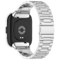 For Redmi Watch 3 Active Three Bead Stainless Steel Metal Watch Band(Silver)