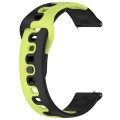 For Garmin Forerunner 245 Music 20mm Double Color Silicone Watch Band(Black+Green)