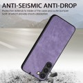 For Samsung Galaxy S23 5G Vintage Leather PC Back Cover Phone Case(Purple)