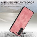 For Samsung Galaxy S22 5G Vintage Leather PC Back Cover Phone Case(Pink)