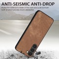 For Samsung Galaxy S21 5G Vintage Leather PC Back Cover Phone Case(Brown)