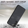 For Samsung Galaxy S10 Vintage Leather PC Back Cover Phone Case(Black)