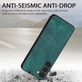 For Samsung Galaxy S10e Vintage Leather PC Back Cover Phone Case(Green)