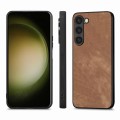 For Samsung Galaxy S9+ Vintage Leather PC Back Cover Phone Case(Brown)