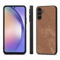 For Samsung Galaxy A12 Vintage Leather PC Back Cover Phone Case(Brown)