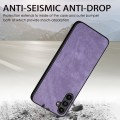 For Samsung Galaxy A14 4G/5G Vintage Leather PC Back Cover Phone Case(Purple)
