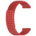 For Garmin Venu 2 Plus 20mm Holes Breathable 3D Dots Silicone Watch Band(Red)