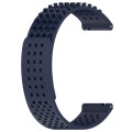 For Garmin Venu 20mm Holes Breathable 3D Dots Silicone Watch Band(Midnight Blue)