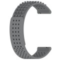 For Garmin Venu SQ 20mm Holes Breathable 3D Dots Silicone Watch Band(Grey)