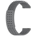 For Samsung Galaxy Watch Active 2 44mm 20mm Holes Breathable 3D Dots Silicone Watch Band(Grey)