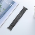 For Apple Watch 5 40mm Denim Magnetic Watch Band(Black)