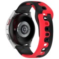 For Samsung Gear S3 Classic / Frontier 22mm Double Color Silicone Watch Band(Black+Red)