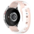 For Samsung Gear S3 Classic / Frontier 22mm Double Color Silicone Watch Band(Pink+White)