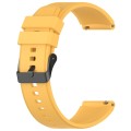 For OPPO Watch 4 Pro 22mm Solid Color Silicone Watch Band(Yellow)