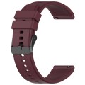 For OPPO Watch 4 Pro 22mm Solid Color Silicone Watch Band(Wine Red)