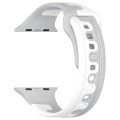 For Apple Watch Ultra 2 49mm Double Color Silicone Watch Band(Grey+White)