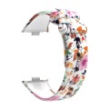 For Xiaomi Mi Band 8 Pro Painted Pattern Silicone Watch Band(Flower+White)