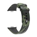 For Xiaomi Mi Band 8 Pro Painted Pattern Silicone Watch Band(Camo Green)