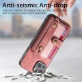 For iPhone 15 Retro Cross Wristband Wallet Leather Back Phone Case(Pink)