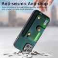 For iPhone 15 Retro Cross Wristband Wallet Leather Back Phone Case(Green)