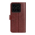 For Xiaomi 14 Pro R64 Texture Horizontal Flip Leather Phone Case(Brown)