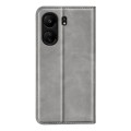 For Xiaomi Redmi 13C Retro-skin Magnetic Suction Leather Phone Case(Grey)