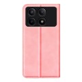 For Xiaomi Redmi K70E Retro-skin Magnetic Suction Leather Phone Case(Pink)