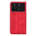 For Xiaomi Redmi K70E Retro-skin Magnetic Suction Leather Phone Case(Red)