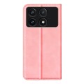 For Xiaomi Redmi K70 Retro-skin Magnetic Suction Leather Phone Case(Pink)