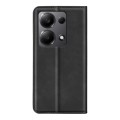 For Xiaomi Redmi Note 13 4G Retro-skin Magnetic Suction Leather Phone Case(Black)