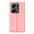 For Xiaomi Redmi Note 13 4G Retro-skin Magnetic Suction Leather Phone Case(Pink)