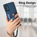 For Samsung Galaxy A32 4G Retro Cross Wristband Wallet Leather Back Phone Case(Blue)